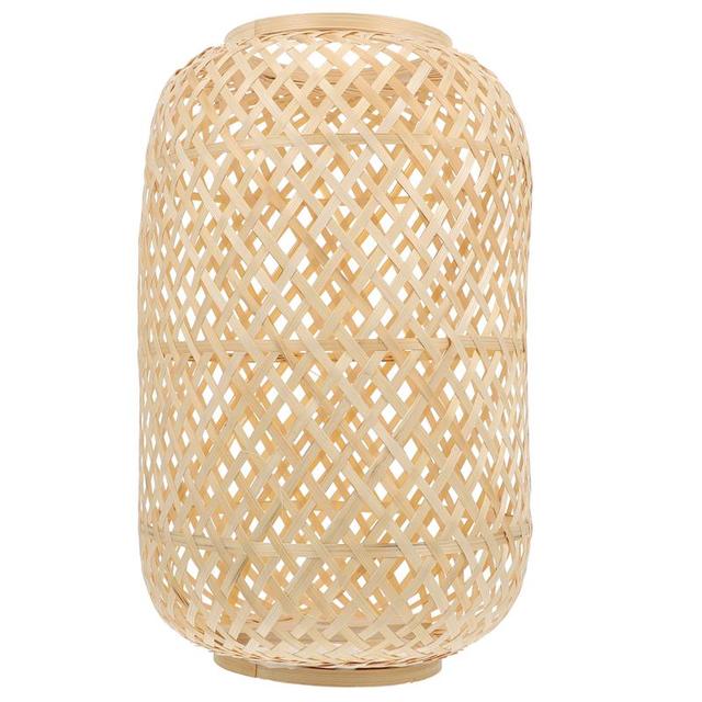 Bamboo Wicker Rattan Lampshade - Woven Lampshade Rustic Ceiling Light Cover - Zen Decor Ideas - Personal Hour for Yoga and Meditations 