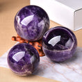 Load image into Gallery viewer, Natural Dream Amethyst Ball Polished Globe - Zen Decor Ideas - Personal Hour for Yoga and Meditations 
