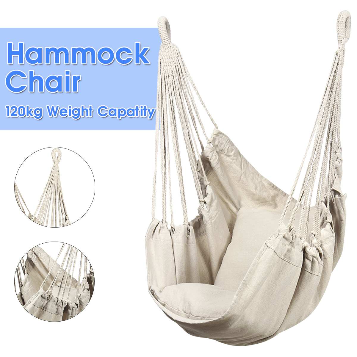 Hammock Chair Outdoor and Indoor Zen Garden - Personal Hour for Yoga and Meditations 