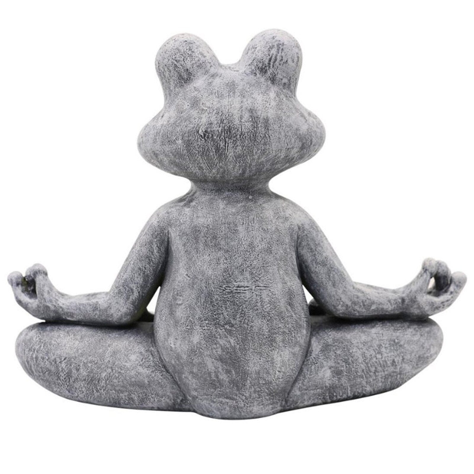 Zen Garden Decor - Frog Figurine Resin Yoga Statue - Personal Hour for Yoga and Meditations 