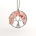 Load image into Gallery viewer, Gravel Stone Tree of Life Necklace Copper - Stone Jewelry Souvenir Stone - Personal Hour for Yoga and Meditations 
