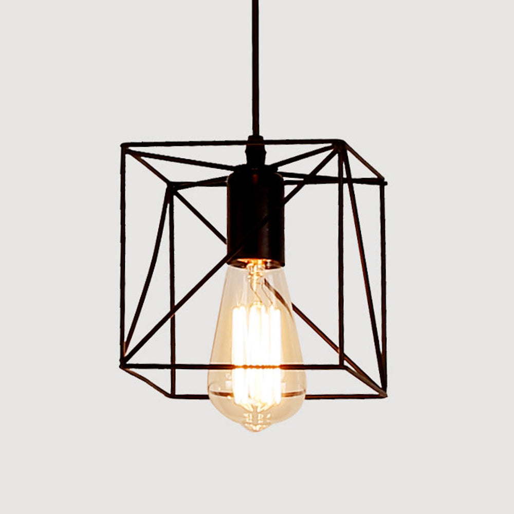 Zen Decor Ideas - Modern Iron Cage Chandelier Hanging Pendant Lamp - Personal Hour for Yoga and Meditations 