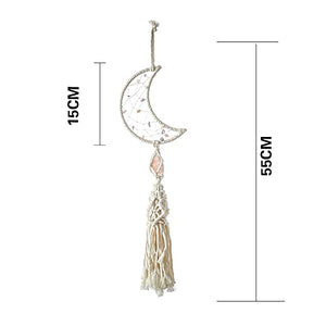 Zen Decor Ideas- Wall Hanging Decor - Moon with Stones Yoga and Meditation Products - Personal Hour