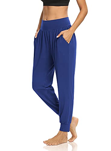 Meditation Pants - Womens Yoga Joggers Loose Zen Sweatpants with Pockets - Personal Hour for Yoga and Meditations 