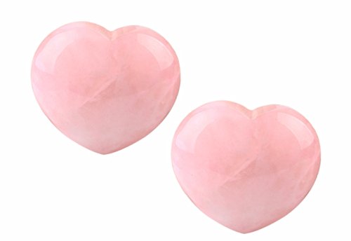 Meditation Gifts - Valentine Limited Deals - Rockcloud Healing Crystal Natural Rose Quartz Heart Love Carved Palm Worry Stone Chakra Reiki Balancing - Personal Hour for Yoga and Meditations 