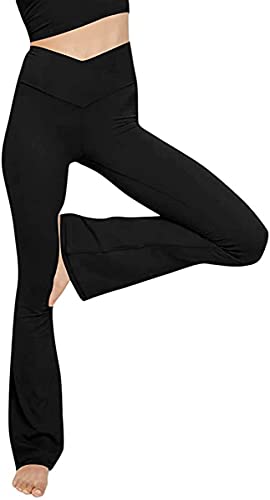 Open image in slideshow, Flare Yoga Pants - Crossover High Waisted - Personal Hour for Yoga and Meditations 
