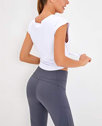 Yoga Tops for Women - Backless Summer Shirt - Personal Hour for Yoga and Meditations 