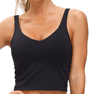 Open image in slideshow, Sports Bra Wirefree Padded Medium Support Yoga Bras - Workout Tank Tops - Personal Hour for Yoga and Meditations 
