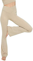 Load image into Gallery viewer, Flare Yoga Pants - Crossover High Waisted - Personal Hour for Yoga and Meditations 
