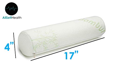 2 Pack Bamboo Cervical Memory Foam Yoga Bolster Pillow - Personal Hour for Yoga and Meditations 