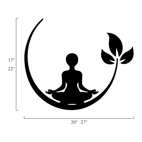 Yoga Poses Wall Decore - Yoga Meditation Room Buddhist Zen Decor Vinyl Art Stickers Gym Yoga Studio Namaste Decor - Personal Hour 