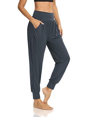 Meditation Pants - Womens Yoga Joggers Loose Zen Sweatpants with Pockets - Personal Hour for Yoga and Meditations 