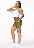 Load image into Gallery viewer, High Waist Yoga Shorts With Tummy Control - Personal Hour for Yoga and Meditations 
