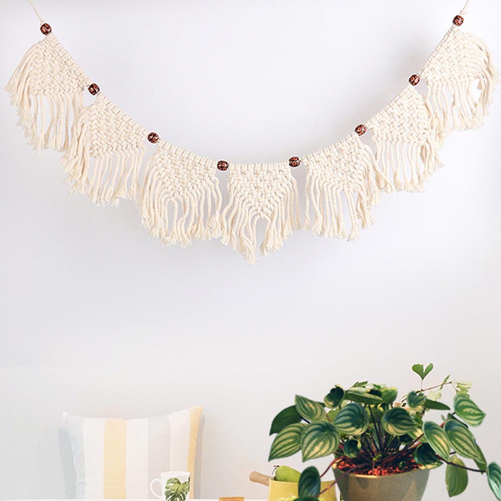 Boho Style Tassel Woven Small Flag Home Wall Decoration Living Room Wall Decoration Bedroom Wall Hanging - Personal Hour for Yoga and Meditations 