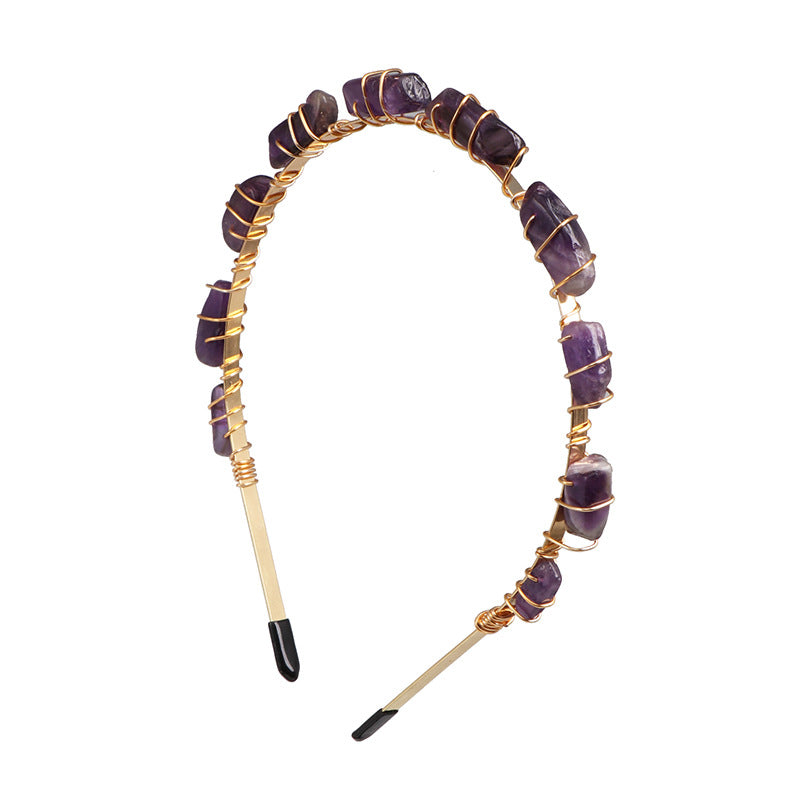 Stone Accessories - Jujia Cute Candy Color Small Stone Headband - Personal Hour for Yoga and Meditations 