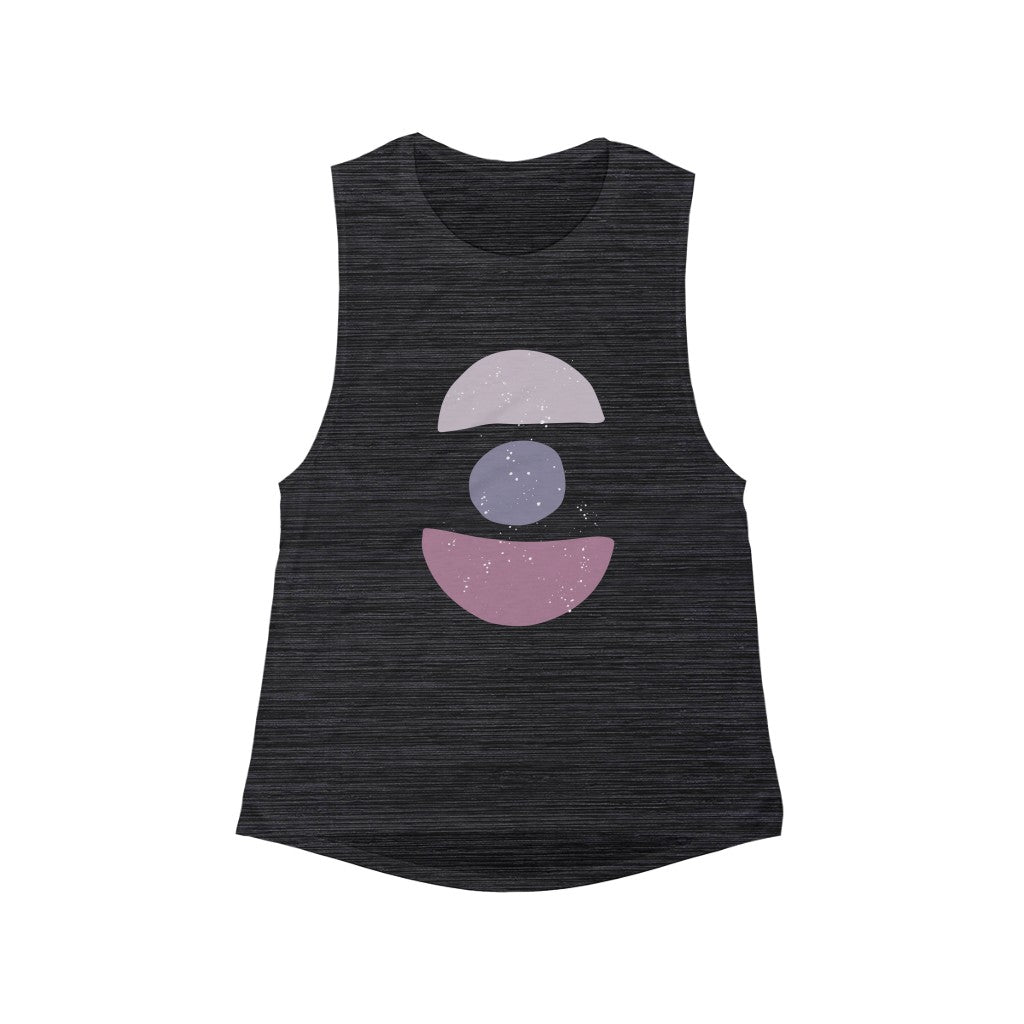 Balanced Premium Women's Flowy Scoop Muscle Yoga Tank Top - Personal Hour for Yoga and Meditations 