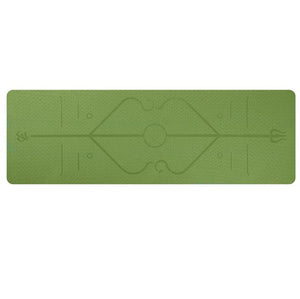 Open image in slideshow, Non Slip Yoga Mat With Alignments Guides - Position Line For Yoga Beginner - Personal Hour for Yoga and Meditations 
