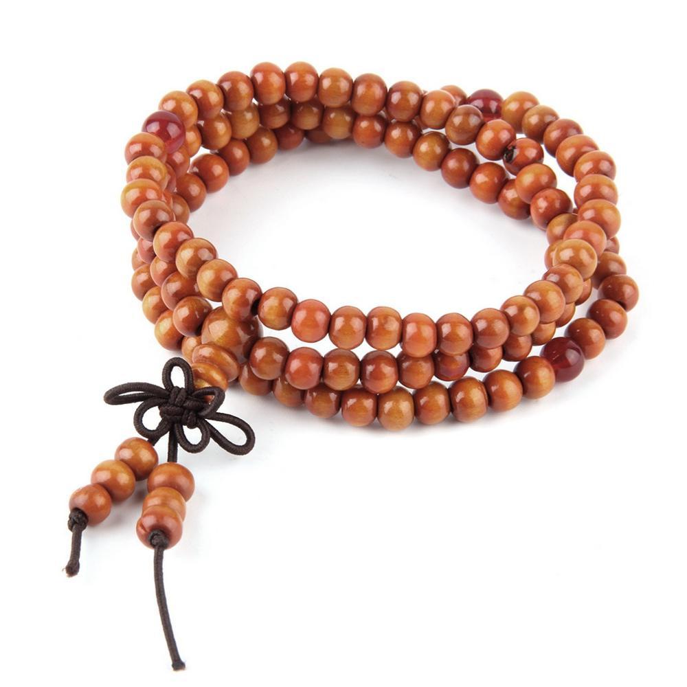 Stone Accessories - Natural Sandalwood - Buddha Meditation Bracelets - Personal Hour for Yoga and Meditations 