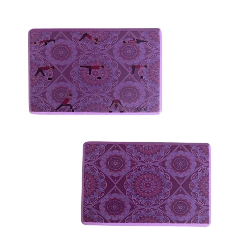 Yoga Blocks - Guide Pattern on The Surface, EVA Foam Soft Non-Slip Surface for Yoga, Pilates, Meditation. - Personal Hour for Yoga and Meditations 