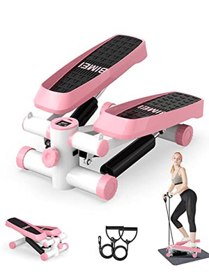 Open image in slideshow, Mini Stepper with LCD Monitor-Quiet Fitness Stepper with Resistance Bands - Mini Pilates - Personal Hour for Yoga and Meditations 
