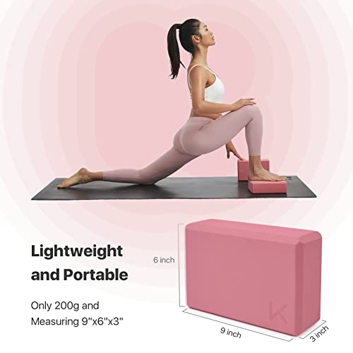 Pack of 2 - Yoga Blocks - High Density EVA Foam Blocks for Yoga- Pilates Blocks - Personal Hour for Yoga and Meditations 
