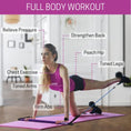 Load image into Gallery viewer, Pilates Bar Kit with Resistance Bands (30, 40 Lbs) - Portable 3 Section Stick with Adjustable Length Bands - Personal Hour for Yoga and Meditations 

