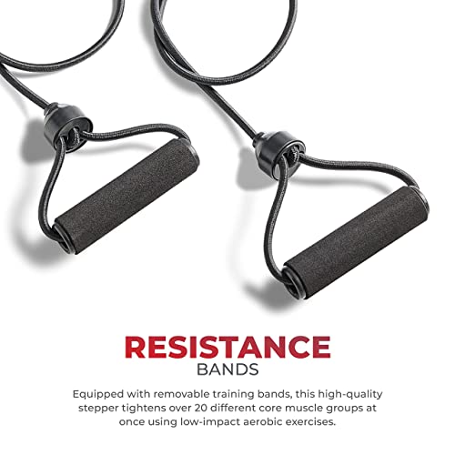 Mini Stepper with Resistance Bands- Pilates Bar - Personal Hour for Yoga and Meditations 
