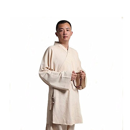Meditation Robe - Men's Cotton and Linen  Suit Monk Uniforms Kungfu - Personal Hour for Yoga and Meditations 