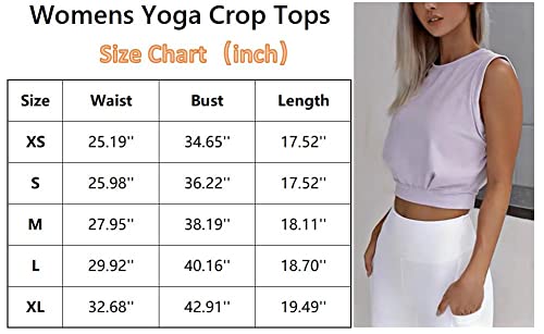 Yoga Crop Tops for Women Cute Loose Fit Tank Tops - Personal Hour for Yoga and Meditations 
