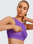 Load image into Gallery viewer, Yoga High Neck Longline Sports Bra - U Back Padded Crop Workout Tank Top with Built in Bra - Personal Hour for Yoga and Meditations 
