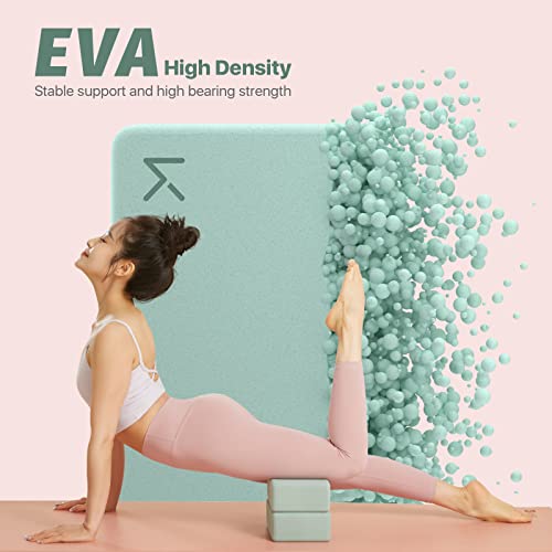Pack of 2 - Yoga Blocks - High Density EVA Foam Blocks for Yoga- Pilates Blocks - Personal Hour for Yoga and Meditations 