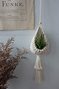 Load image into Gallery viewer, Zen Decor Ideas - BOHO Style  - 2 Pack Macrame Plant Hangers - Personal Hour for Yoga and Meditations 
