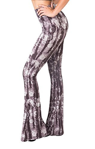 Yoga High Waisted Flare Palazzo Wide Leg Pants - Personal Hour for Yoga and Meditations 