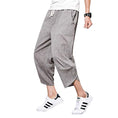 Load image into Gallery viewer, Meditation Clothes - Men's Harem Capri Pants, Wide Leg Mens Capris for Yoga and Zen - Personal Hour for Yoga and Meditations 
