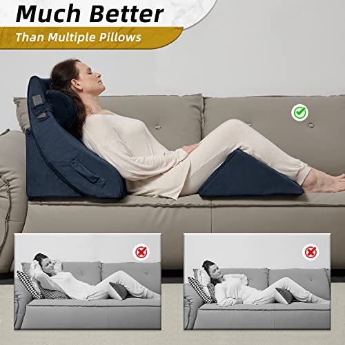 Mediation Cushions - 4PCS Orthopedic Bed Wedge Pillow Set - Personal Hour for Yoga and Meditations 