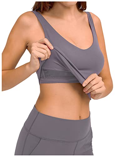 Yoga and Sports Bra - Padded Yoga Top - Cropped Tank Yoga Running Workout Tank Tops - Personal Hour for Yoga and Meditations 