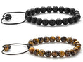 Load image into Gallery viewer, Meditation Gift - Harmony Men and Women Tiger Eye Stone Beads Bracelet Braided Rope Natural Stone Yoga gifts Bracelet Bangle - New Model - Personal Hour for Yoga and Meditations 
