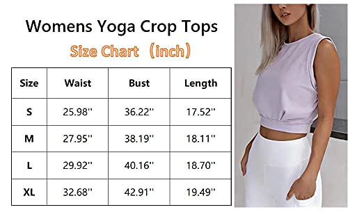 Yoga Crop Tops for Women Cute Loose Fit Tank Tops - Personal Hour for Yoga and Meditations 