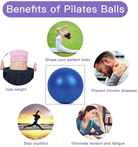 Mini Yoga Balls - 9 Inch Exercise Pilates Ball - Personal Hour for Yoga and Meditations 