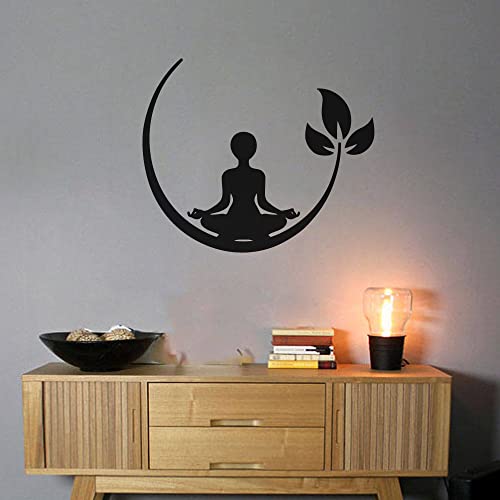Yoga Poses Wall Decore - Yoga Meditation Room Buddhist Zen Decor Vinyl Art Stickers Gym Yoga Studio Namaste Decor - Personal Hour 