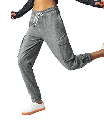 Meditation Pants Womens Cargo Pants Sweatpants Tapered Yoga Pants Joggers Elastic Waist - Personal Hour 