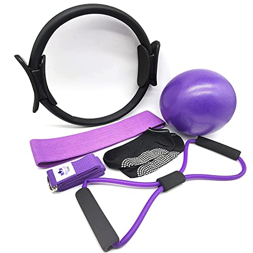 Pilates Starter Kit- 6Pcs Pilates Ring Set - Pilates Equipment - Personal Hour for Yoga and Meditations 