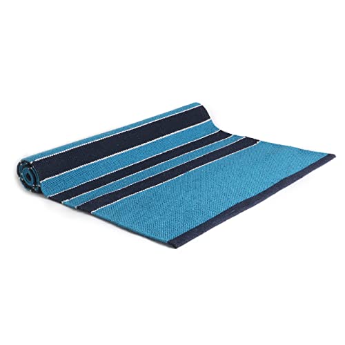Cotton Yoga Mat Hand Woven Yoga Mat Eco Friendly Organic Handloom Mat - Personal Hour for Yoga and Meditations 