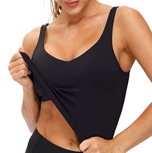 Sports Bra Wirefree Padded Medium Support Yoga Bras - Workout Tank Tops - Personal Hour for Yoga and Meditations 