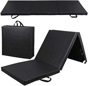Open image in slideshow, 2 Inch Thick Tri-Fold Folding Pilates and Yoga Mat - Gymnastics Mat With Carrying Handles - Personal Hour for Yoga and Meditations 
