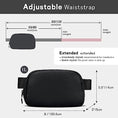 Load image into Gallery viewer, Waterproof Black Fanny Pack Crossbody Belt Bag for Women Fashion Waist Packs with Adjustable Strap for Sport - Personal Hour for Yoga and Meditations 

