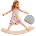 Load image into Gallery viewer, Yoga Gift for Kids - Natural Wood Wobble Balance Board- Yoga Board Curvy Board - Personal Hour for Yoga and Meditations 
