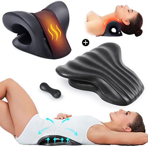 Heated Neck Stretcher and Back Stretcher Bundle - Personal Hour for Yoga and Meditations 