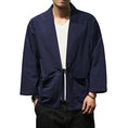 Load image into Gallery viewer, Meditation Robe - Men's Japanese Style Kimono Cardigan Jacket Cotton Blends - Zen Robe - Personal Hour for Yoga and Meditations 
