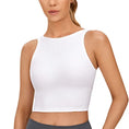 Load image into Gallery viewer, Yoga High Neck Longline Sports Bra - U Back Padded Crop Workout Tank Top with Built in Bra - Personal Hour for Yoga and Meditations 
